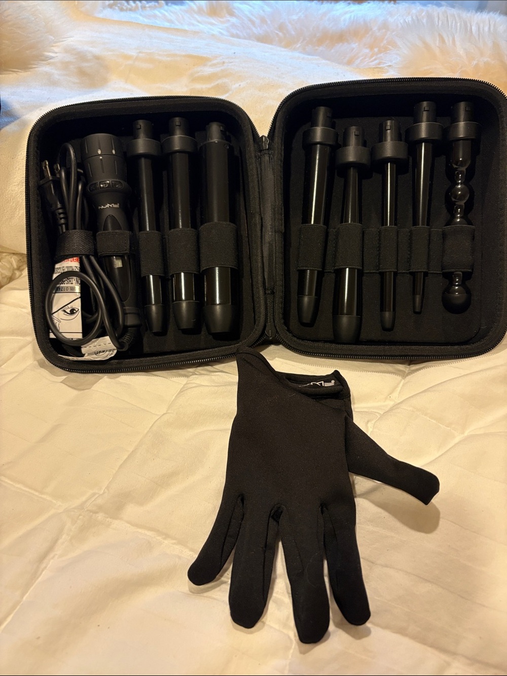 NUME 8-in-1 Styling Wand Set with heat resistant  Glove - Black